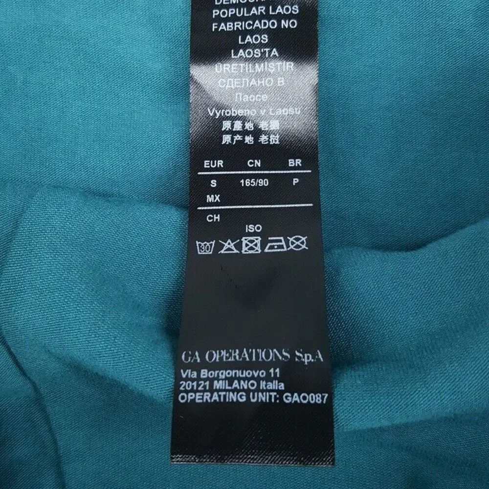 EMPORIO ARMANI Mens Boxer Briefs Small Teal Blue Stretch Logo